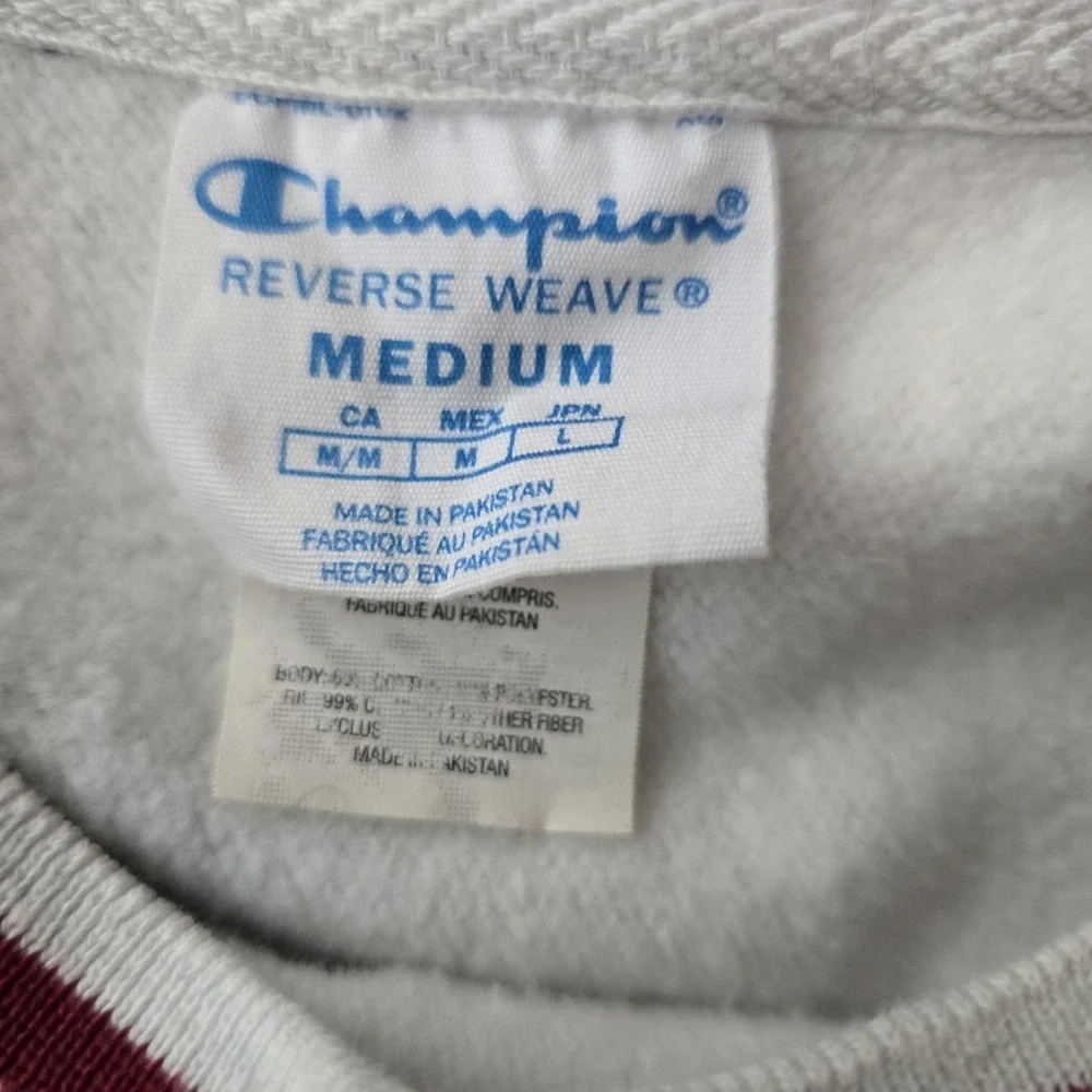 Champion Indiana Hoosiers Uni M crewneck Pullover Sweatshirt Reverse Weave - Picture 9 of 13